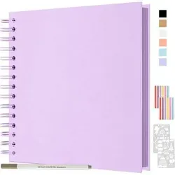 JAECU DIY Fotoalbum 21x21cm lila - Scrapbook Spiralalbum - Gestalten Sie Ihr individuelles Fotoalbum mit 40 hochwertigen Seiten. Ideal für kreative Erinnerungen zu besonderen Anlässen. Stabiler Hardcover und dickes Kraftpapier garantieren langlebige Qualität.