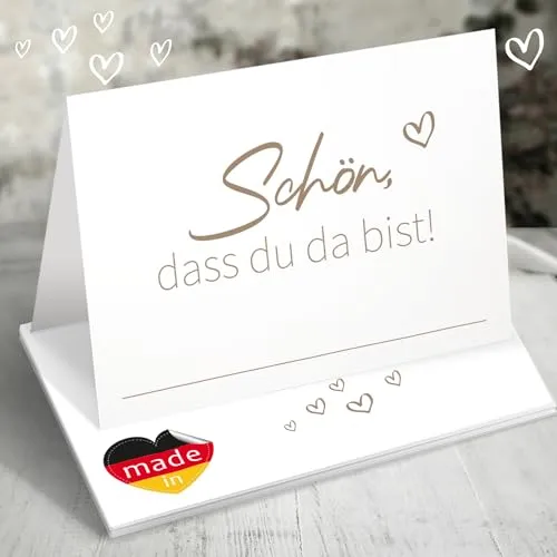 Tischkarten Hochzeit & Geburtstag Braun