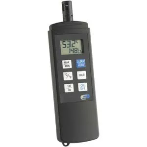 TFA Dostmann Dewpoint Pro Thermo-Hygrometer Schwarz 31.1028 - Hygrometer zur präzisen Überwachung von Temperatur und Luftfeuchtigkeit, ideal für ein optimales Raumklima in Ihrem Zuhause.