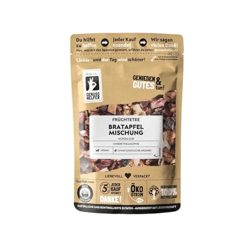 Bremer Gewürzhandel Bratapfel Früchtee, lose, Tee mit Früchten, Wintertee, fruchtig-süß, 10 x 100g