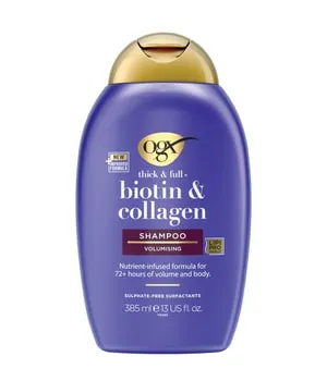 OGX Biotin & Collagen Shampoo für größere Haardichte für mehr Haarvolumen 385 ml