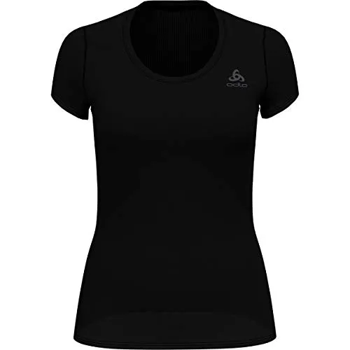 Odlo Damen Unterhemd BL TOP Crew neck s/Active F-Dry Light, Black, M, 141021