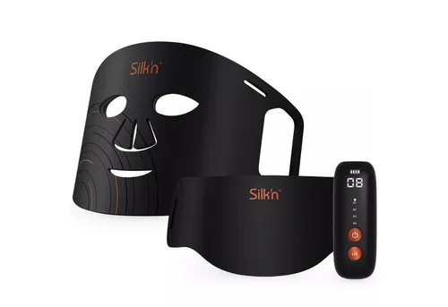 Silk'n Dual LED Mask - Mikrodermabrasionsgerät für intensive Anti-Aging-Effekte - Pflegeaccessoires mit 4 Leistungsstufen, mildert feine Linien und Aknenarben, ideal für eine strahlende Haut. Akku mit 2000 mAh für kabellosen Einsatz.
