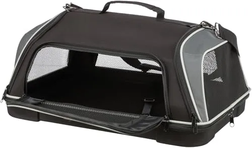 TRIXIE Transporttasche Boarding für Hunde – praktische Tragetasche für Flugreisen - Hundeboxen für kleine Hunde bis 7 kg, ideal als Handgepäck im Flugzeug, mit gepolstertem Boden und komfortablen Trageoptionen.