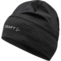 Craft Lumen Fleece Mütze - Schwarz, Größe S/M - Mützen für Läufer: Weiches Fleece-Material sorgt für Wärme, reflektierende Details erhöhen die Sichtbarkeit bei Dunkelheit – ideal für Outdoor-Aktivitäten.