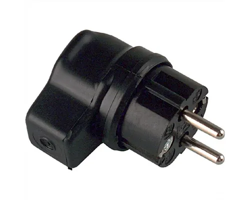 Bachmann Vollgummi-Winkelstecker Stromadapter, 0 cm, schwarz belg./franz., 919.178