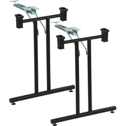 Klappgestell für Tisch, Schreibtisch SC-921, für Büro, Hotel, Restaurant, Breite 59 cm, Höhe 72,5 cm, Schwarz - Schwarz