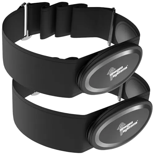 Newgen Medicals Pulsmessergurte: 2er Smarter Brustgurt mit Herzfrequenz-Sensor, ANT+ und Bluetooth (Sport-Herzfrequenz-Brustgurte, Herzfrequenzsensor, Bluetooth)