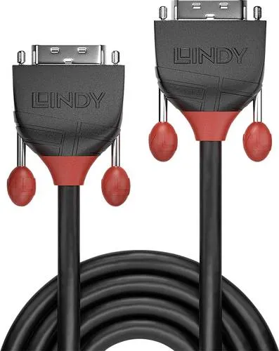 LINDY DVI Anschlusskabel DVI-D 18+1pol. Stecker, DVI-D 18+1pol. Stecker 2.00m Schwarz 36256 DVI-Kabel