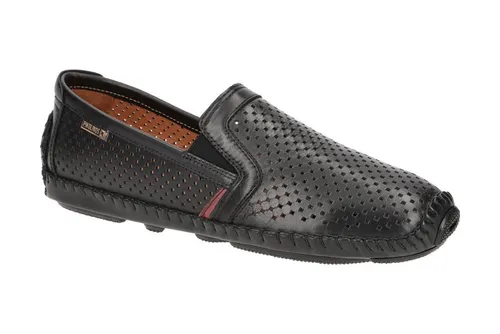 Pikolinos Herren Mokassins JEREZ Schwarz 43 EU - Elegante Mokassins von Pikolinos aus hochwertigem Echtleder, mit herausnehmbarer Innensohle und luftigen Cut-Outs für optimalen Tragekomfort im Alltag.