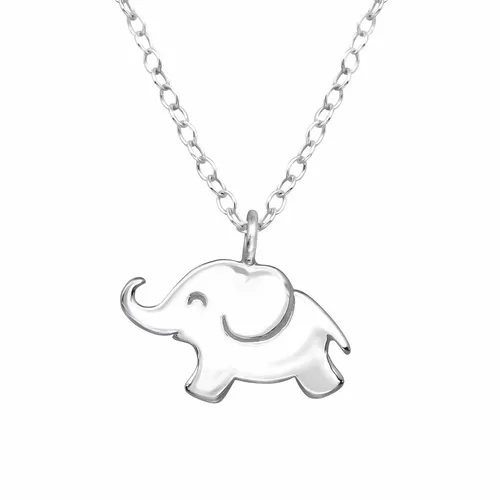 Baby Elefanten Halskette 925 Silber - Süßer Tier Schmuck für Kinder - Halskette aus 925 Sterling Silber mit einem niedlichen Elefantenmotiv, perfekt für kleine Tierliebhaberinnen und ideal als Geschenk für besondere Anlässe.