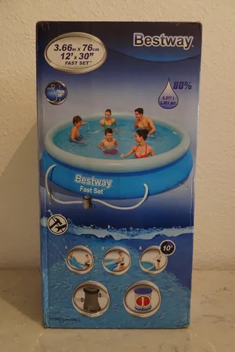 Bestway Quick Up Pool Ø 366 cm mit Filterpumpe