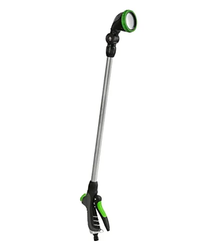 Dehner Gießbrause Maxi, Ø 6.5 cm, Länge 75.5 cm, Aluminium/Gummi, grün/grau