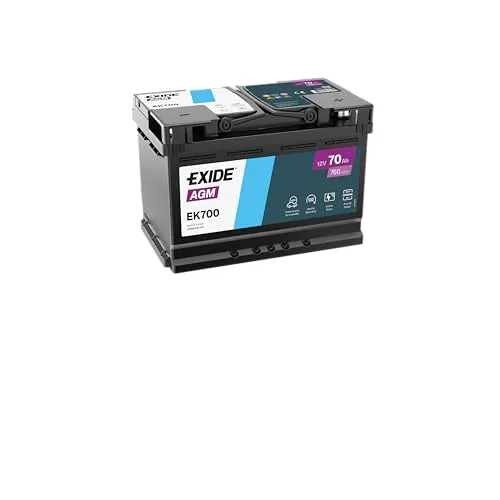 Exide 70Ah AGM Autobatterie EK700 EN760A 12V für Start-Stop Systeme
