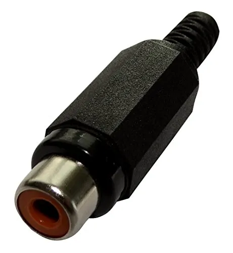 X Stecker Anschluss RCA weiblich schwarz zu Löten C19518 5