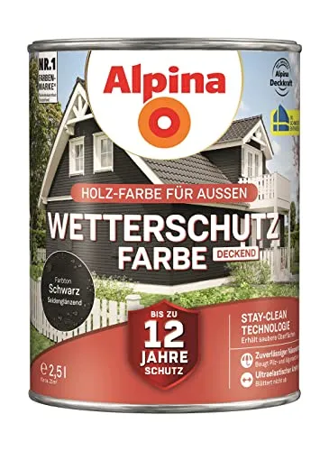 Produktbild Alpina Wetterschutzfarbe 2,5 L schwarz