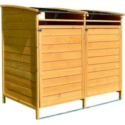 Mucola Mülltonnenbox Doppelbox für 2 Tonnen