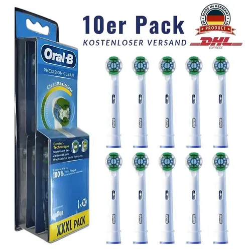 Oral-B PRO Precision Clean Aufsteckbürsten - Entfernt 10x besser Plaque, innovative X-förmige Borsten für optimale Reinigungsleistung