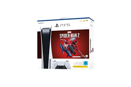 PlayStation®5 – MARVEL'S SPIDER-MAN 2 Bundle - Konsolen-Bundle mit der PS5 und dem Spiel Marvel’s Spider-Man 2. Erlebe innovative haptische Feedback-Technologie und adaptive Trigger für ein immersives Spielerlebnis in Marvels New York.