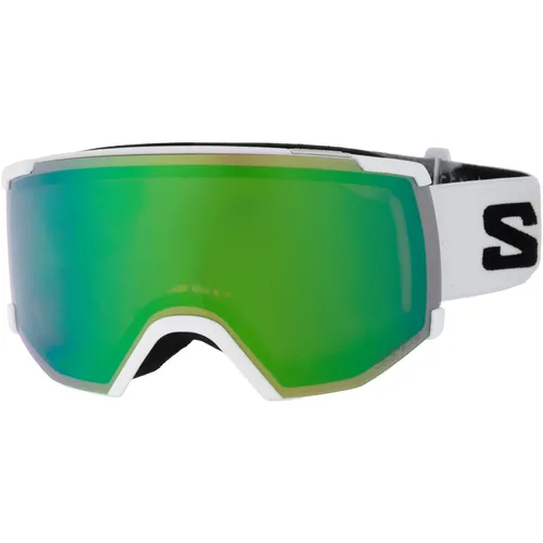 Salomon S-VIEW Skibrille in Weiß, Einheitsgröße - Moderne Skibrille mit minimalistischem Rahmen und weitem Sichtfeld; innovative Sigma-Scheibentechnologie sorgt für klare Sicht und optimalen Farbkontrast in verschiedenen Lichtverhältnissen.