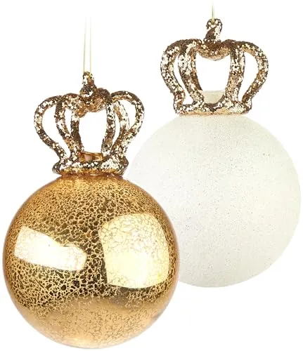 BRUBAKER Weihnachtskugel Set Queen in gold von BRUBAKER