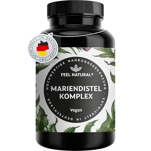 Mariendistel Artischocke Löwenzahn Komplex - 4-fach Kapseln für 4 Monate - 4-in-1 Kapseln mit Mariendistel, Artischocke, Löwenzahn und Desmodium. Hochwertige Rohstoffe für eine verträgliche Unterstützung. Laborgeprüfte Qualität, vegan und ohne unerwünschte Zusätze.