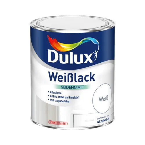Dulux Weißlack Endlack Schlussanstrich Wetterschutz Universal Weiß Matt 750 ml