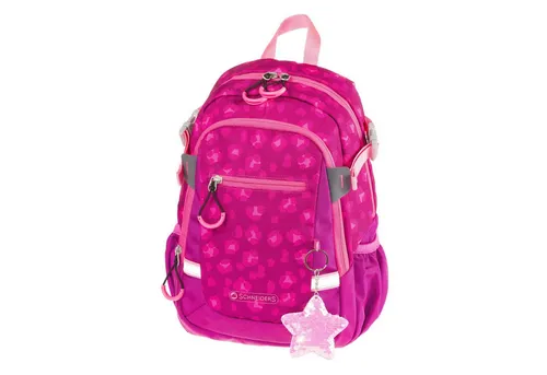 Schneiders Kindergartenrucksack Kunstfaser Pink 49464-042 - Schulranzen mit wasserabweisendem Material und praktischen Fächern, ideal für kleine Abenteurer im Kindergarten.