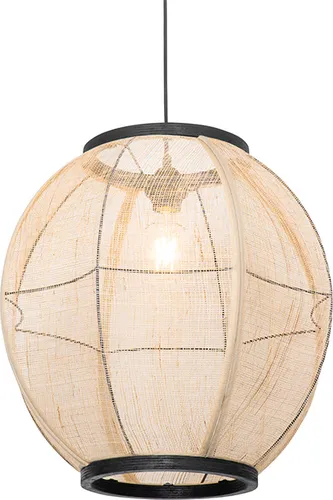 Qazqa Orientalische Hängelampe Rob - 46 cm Pendelleuchte in Braun - Stilvolle, dimmbare Pendelleuchte mit E27-Fassung, ideal für Wohnzimmer, Schlafzimmer und mehr. Bringt orientalischen Flair in Ihr Zuhause. Leuchtmittel nicht enthalten.