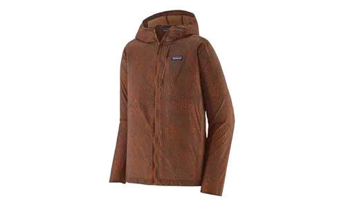 Patagonia Houdini Jacket - Freizeitjacke in Braun, Gr S - Funktionsjacke für Trailrunning und schnelle Aktivitäten - winddicht, mit Kapuze und DWR-imprägniertem Material für optimalen Wetterschutz.