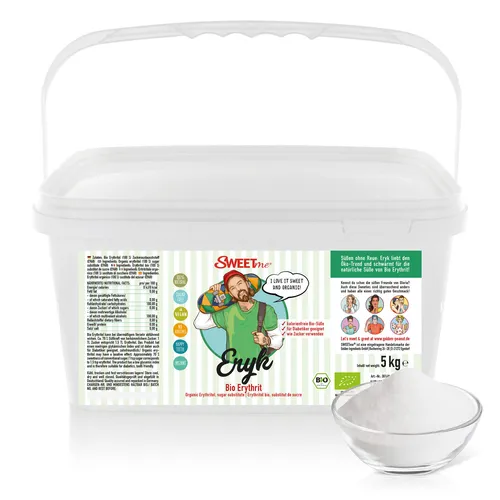 Bio Erythrit Eryk 5 kg Erythritol zahnfreundlich Biosüße vegan Diät Kalorienfrei