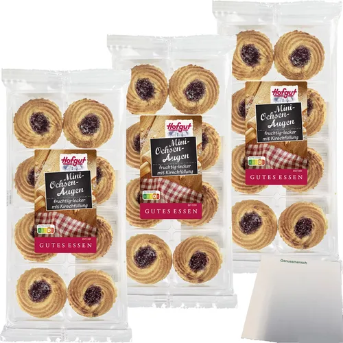 Hofgut Mini Ochsenaeugen 3er Pack 3x125g Packung usy Block