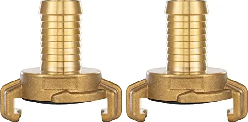Poppstar 2er-Set Messing Schlauchverbinder 3/4 Zoll Tülle (Schnellkupplung 3/4 Zoll Schlauchtülle), für 19mm Schlauch-Innendurchmesser