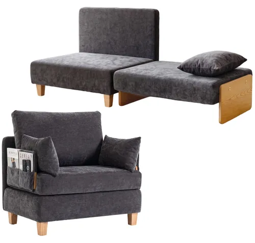 Schlafsessel 2-in-1 mit Bettfunktion und Kissen
