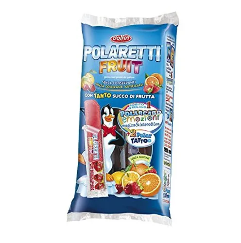 Polaretti Fruit Ice Eis cream Lollies mit Fruchtsaft zum Einfriere 10x 40ml