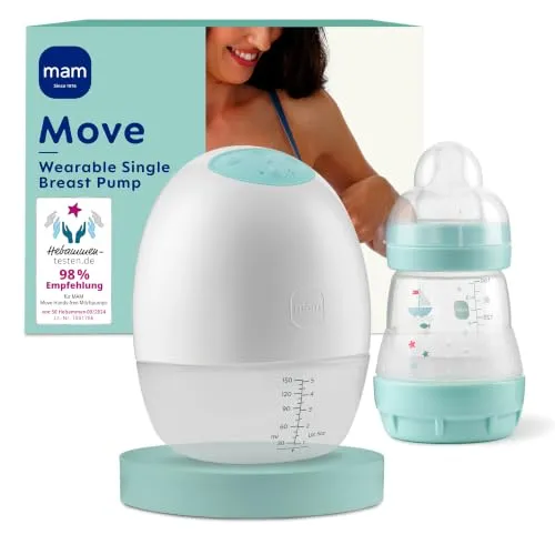 MAM Move Handsfree Milchpumpe – Elektrisch, Kabellos & Tragbar mit 3 Modi