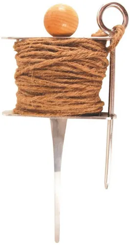 esschert design Gartenpflege-Set Stecker Schnur Abroller Spule Stecker Juteschnur Edelstahl 25m