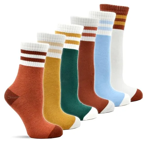 Frostfighter Damen Thermosocken (6x Paar) bunte Wintersocken Vollfrottee Innenfutter (DE/NL/SE/PL, Numerisch, 35, 38, Regular, Regular, Muster 1)