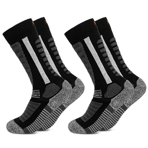 Occulto Kinder Skisocken 2er Pack (Modell: Charlie) Schwarz 31-34