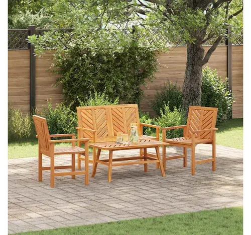 furnicato Garten-Essgruppe Echtholz Braun 109x62,5x89 cm & 100x50x45 cm - Stilvolles Garten-Lounge-Set aus robustem Echtholz in Braun. Ideal für entspannte Momente im Freien, vereint es elegantes Design mit hoher Funktionalität und schafft einladende Rückzugsorte.