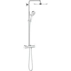 Grohe Rainshower Duschsystem 27968001 - Brausegarnituren mit EcoJoy Durchflussbegrenzer für maximalen Wasserkomfort bei nur 9,5 l/min, inklusive hochwertiger Kopf- und Handbrause für ein luxuriöses Duscherlebnis.
