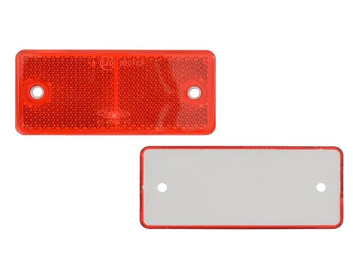 Aspöck Anhänger 50 Rückstrahler - Reflektoren 90x40mm Rot - 50 Stück rot Reflektoren für Autoanhänger, schraubbare Montage und E-Prüfzeichen für Sicherheit im Straßenverkehr.