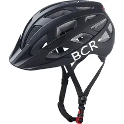 Black Crevice Fahrradhelm mit LED Rücklicht, M (55-58 cm) - Fahrradhelm mit optimaler Anpassung durch verstellbares Kinnband und Drehrad. Langlebig, leicht und atmungsaktiv – ideal für Sicherheit und Komfort beim Radfahren.