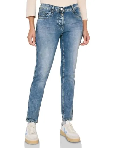 Cecil Slim Fit Jeans mit Detail Authentic Used wash 36 - Moderne Slim Fit Jeans in authentischer Used-Waschung für einen lässigen Look. Ideal für den täglichen Einsatz und vielseitig kombinierbar.