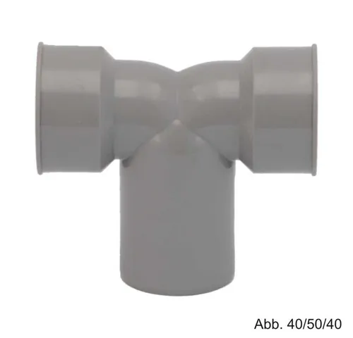 Ostendorf Kunststoffe Wasserrohr HT-Doppelsiphonwinkel ohne Gummimanschette, DN 40 x DN 50 x DN 40