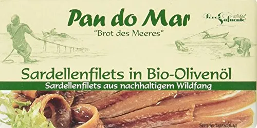 Pan do Mar Sardellenfilets (Anchovis) in Bio Olivenöl, 50 g