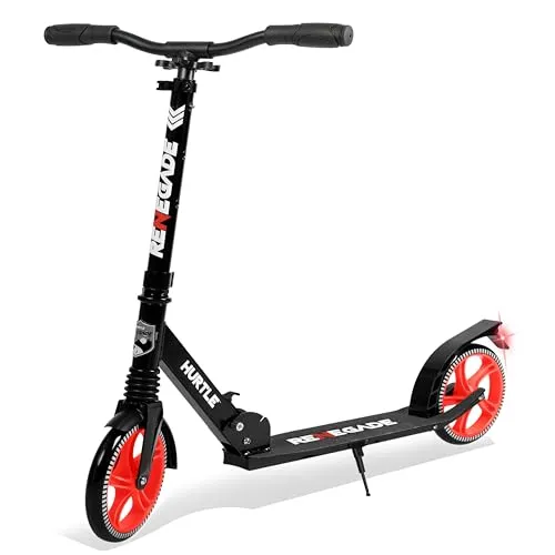 Hurtle Cityroller – Klappbarer Kickscooter für Kinder & Erwachsene - Kickscooter mit verstellbarem Lenker (84-98cm) und großen 20,3cm Rädern für ein sanftes Fahrerlebnis. Ideal für Kinder ab 8 Jahren und Erwachsene – leicht und faltbar für einfache Mobilität.
