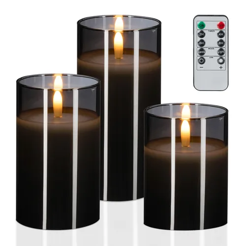 Kerzen Grau von Relaxdays