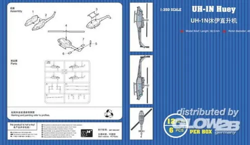 UH-1N Huey (12 aircraft) / 1:350 - Trumpeter / 06268