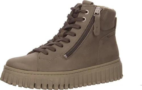 Tamaris Damen Stiefel Leder beige 37 - Wanderschuhe mit herausnehmbarem Fußbett für individuellen Komfort. Sportlich-elegantes Design und ergonomisches Futter für ein unbeschwertes Tragegefühl.